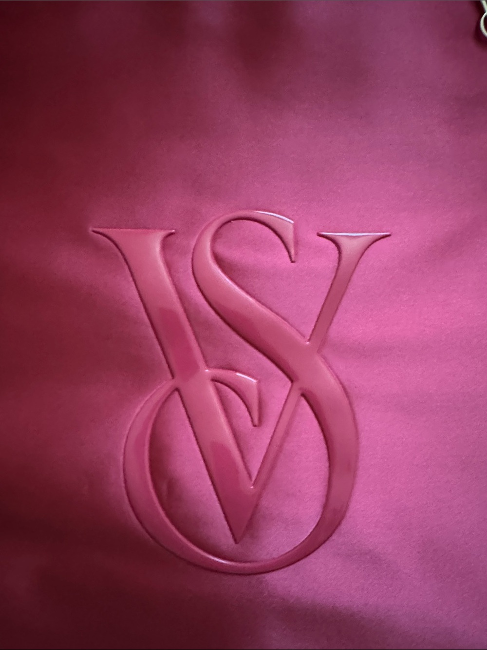 Victoria's Secret Satin Hot Pink Logo Tote - Picture 2 of 5